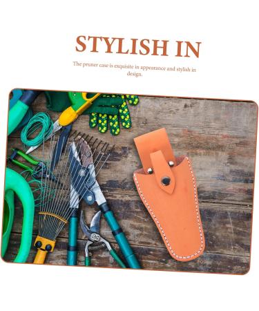 PopetPop Garden Scissors Belt Pocket - Leather Sheath for Electric & Haircut Tools - Compact 21x9.5x5cm Orange Small Parts Bag - Buy Online on GoSupps.com