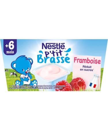 Nestl B b P'tit Brass Raspberry Dairy from 6 Months 4 x 100 g - Buy Online on GoSupps.com