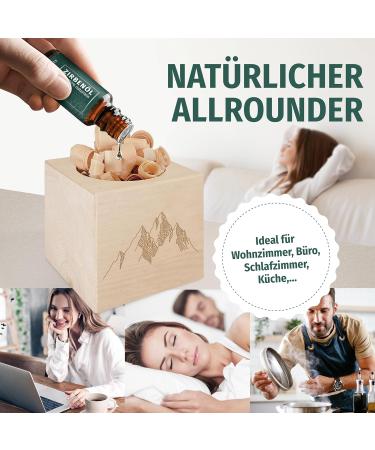 Alps Heart Pin Cubes Set - 10ml Swiss Stone Pine - Natural Bully Fragrance Wood Diffuser Gifts from Austria - Buy Online on GoSupps.com