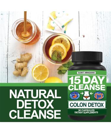 Saint Mingiano 15 Day Cleanse | Colon Detox with Natural Laxative - with - Rapid Rehydr8 Electrolyte Supplements Prevention of Cramping and Supports Muscle Endurance and Recovery - 100 Capsules - Buy Online on GoSupps.com