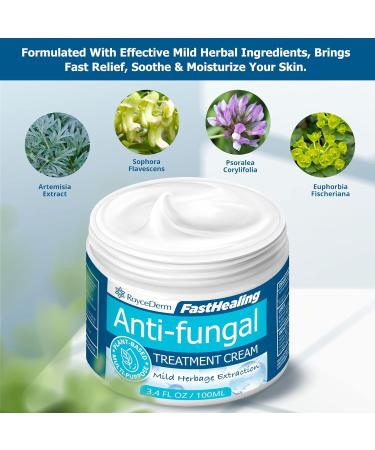 Roycederm Antifungal Cream - Powerful Ringworm & Jock Itch Treatment for Humans | Extra Strength Skin Fungal Relief - Buy Online on GoSupps.com