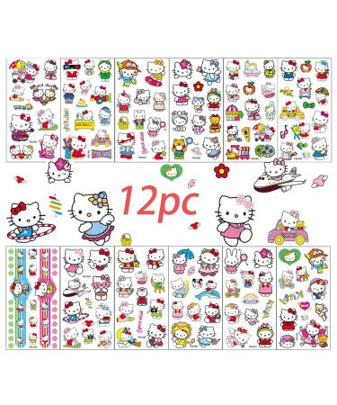 WENSHEN Cat Tattoos 100PCS Cute Cat Temporary Tattoos for Kids Girls Birthday Party Favors Supplies Decoration