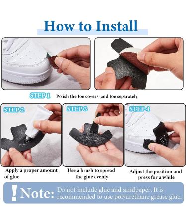 8-Piece Rubber Toe Guards for Boots - Toe Protectors for Work Boots - Repair & Protect Toes - Buy Online on GoSupps.com
