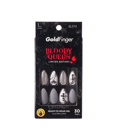 KISS GoldFinger Bloody Queen Limited Edition Press-On Nails Long (GL01X)