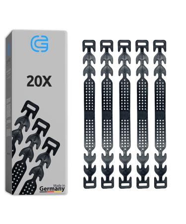 GIMEI Mask hooks 20 pieces of mask extension mask holder mask holder behind the head of the mouthproof extension adjustable anti-slip masks holder for adults & children (black)
