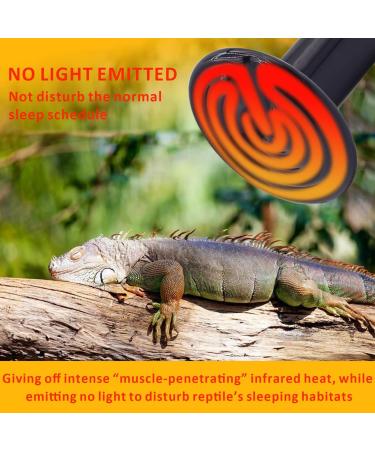 Buy Aiicioo Terrarium Heat Lamp | Ceramic Reptile Light for Lizards Bearded Dragons Snakes & Chickens | 220V E27 (100W) - Protect Your Pets' Eyes - Buy Online on GoSupps.com