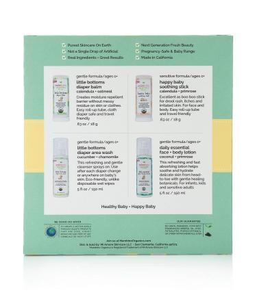 Mambino Organics Baby Arrival Care Gift Set - All Natural 4pc Set for Newborns - Perfect Gift for New Moms - Buy Online on GoSupps.com