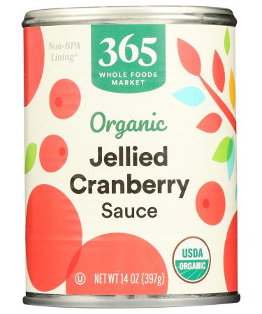 365 by Whole Foods Market, Sauce Cranberry Jellied Organic, 14 Ounce