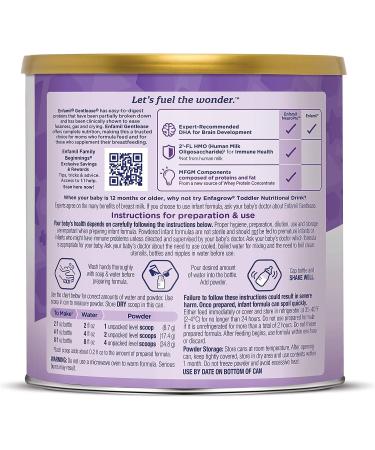 Enfamil Gentlease Baby Formula Powder Can 19.9 Oz - Pack of 4 | Reduces Fussiness, Gas, & Crying | DHA & Choline for Brain Development | 79.6 Oz Total - Buy Online on GoSupps.com