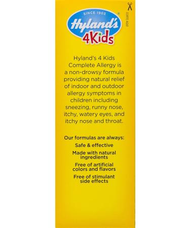 Hyland's 4 Kids Allergy Relief Tablets - Natural Safe Allergy Medicine for Children, 125 Count - Buy Online on GoSupps.com