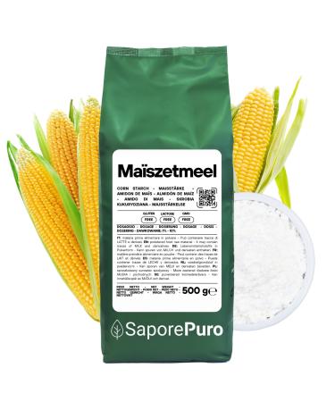 GioiaGroup Srl SaporePuro Natural Corn Starch 500 g Natural Thickener for Desserts Creams and Sauces Gluten Free and Vegan