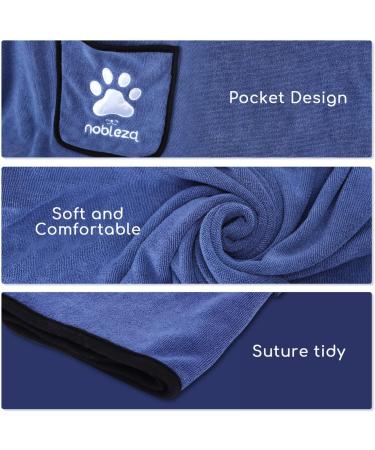 Buy Nobleza Dog Towels - 2 Pack Microfiber Extra Absorbent & Soft Fast Drying 106x66cm for All Dogs & Cats - Buy Online on GoSupps.com