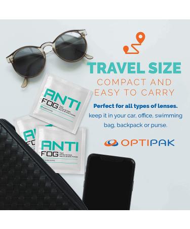 OPTIPAK Anti-Fog Wipes for Glasses, Binoculars, Face Shields - 150 Count - Prevents Fogging on Eyewear, Mirrors, Lenses - Pack of 1 - Buy Online on GoSupps.com