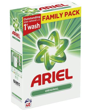 Ariel Original Family Pack 40 Washes 2.6kg - Laundry Detergent (Pack of 1) - Buy Online on GoSupps.com