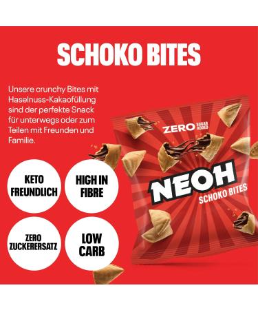  NEOH NEOH Chocolate - No Sugar Added - 100 kcal per serving - With Creamy Hazelnut and Cocoa Filling - Perfect for On the Go or as a Cereal Substitute - 20 x 29g - Buy Online on GoSupps.com