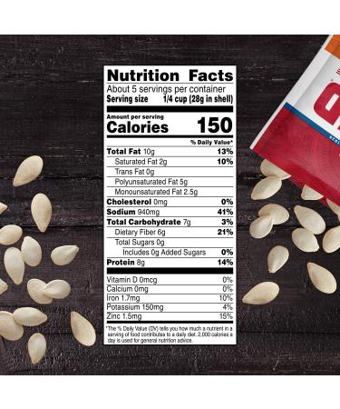 DAVID SEEDS Roasted & Salted Pumpkin Seeds 5 oz (12 Pack) - Keto Friendly - Buy Online on GoSupps.com