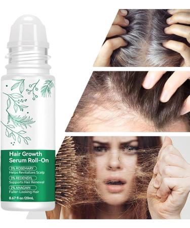 Hair Oil | 20ml Liquid Roll-On with Natural Scalp Care Hair Growth Oil for Women | For Women and Men Anti-Breakage Silky Texture - Buy Online on GoSupps.com