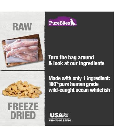 PureBites Chicken Breast for Cats 2.3oz / 66g - Super Value Size & Ocean Whitefish Dog Treats 1.8-Ounce - Buy Online on GoSupps.com