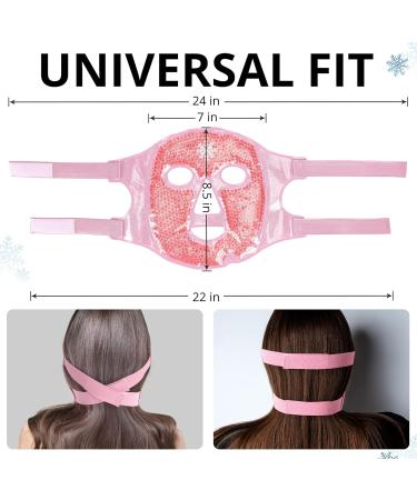 Candy Pink Face Ice Pack Cold Eye Mask - Reduce Redness, Puffy Eyes, Dark Circles - Migraine Relief - Buy Online on GoSupps.com