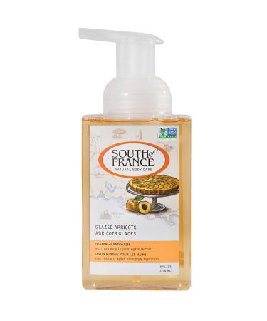 Glazed Apricots Foaming Hand Wash by South of France Clean Body Care | Hydrating Organic Agave Nectar Soap | 8 oz Pump Bottle Glazed Apricots 1 Bottle