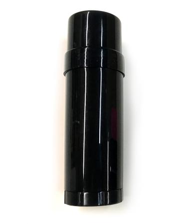 (11) Empty Clear Plastic Deodorant Containers - 2.2 Oz Cylinders for heel balm lotion bar etc. (Black)