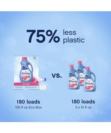 Downy April Fresh Scent Fabric Softener Eco-Box - Dye-Free Ultra Concentrated 180 Loads - International Shipping Available - Buy Online on GoSupps.com
