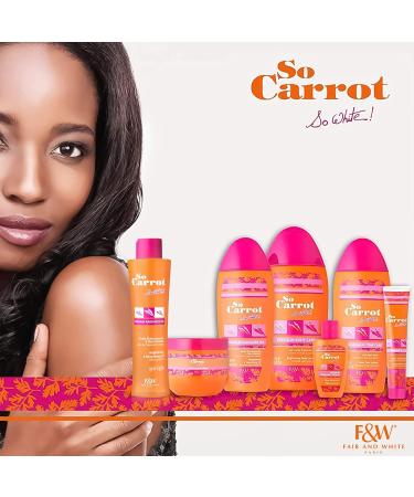 Fair & White So Carrot Brightening Oil - 8.4 fl oz | Natural Moisturizer & Nourisher - Hydrate & Brighten Skin Tone with Glycerin Sweet Almond & Carrot Oil - Buy Online on GoSupps.com