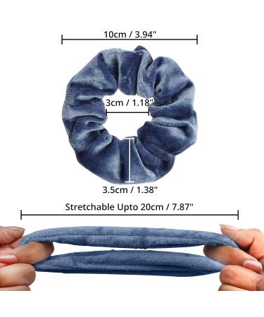 Kurtzy Haargummis Scrunchies Samt (12 pc) | Soft Velvet Hair Bands for All Hair Types - Colorful & Durable Hair Accessories - Buy Online on GoSupps.com
