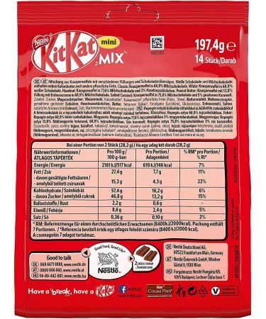  Italian Gourmet E.R. Pack of 6 Nestl Kitkat Mini Mix chocolate bars (14 bars total) 197.4 g - Buy Online on GoSupps.com