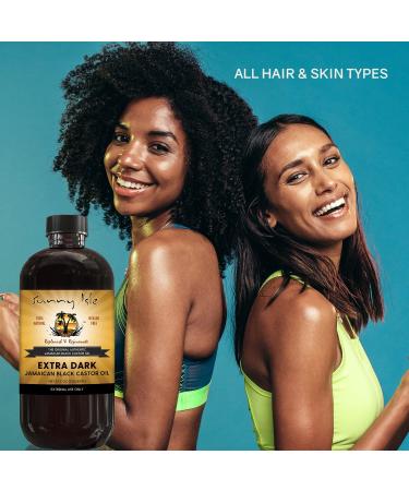 Sunny Isle Extra Dark Jamaican Black Castor Oil 8oz - 100% Natural Hair & Scalp Treatment - Buy Online on GoSupps.com