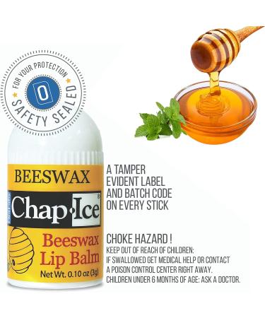 Chap-Ice Mini Beeswax Peppermint Lip Balm Pack with Coconut Oil - 12 Ct | Made in USA - Buy Online on GoSupps.com