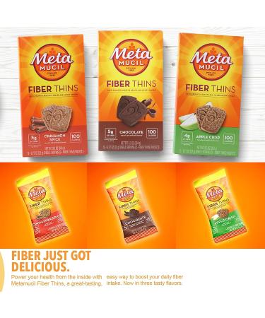 Metamucil FiberThins 24CT Variety Pack - Cinnamon Spice & Chocolate | Psyllium Fiber Bars for Digestive Health Support - Buy Online on GoSupps.com