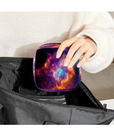 Galaxy Nebula Sanitary Napkin Storage Bag | Portable Menstrual Cup & Tampon Holder for Women & Teens | Colorful Breastfeeding Insert Pocket - 1 Piece - Buy Online on GoSupps.com