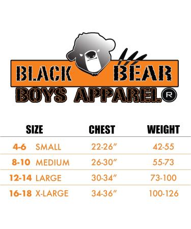 Black Bear Boys Athletic T-Shirt 4 Pack | Dry-Fit Sports Tee (Ages 4-18) | Black/Red/Green - Size 12-14 - Buy Online on GoSupps.com