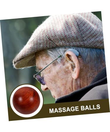 Partykindom 6 STK Massage Balls - Handheld Stress Relief & Muscle Stretching Devices | Wooden Mahogany Ball Set for Relaxation & Gymnastics - Buy Online on GoSupps.com
