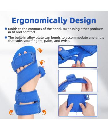 TYYIHUA Resting Hand Splint | Stroke Recovery Hand Brace with Finger Support for Carpal Tunnel Arthritis & Metacarpal Breaks - Left Hand Therapy Equipment - Buy Online on GoSupps.com