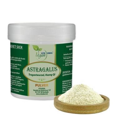Vita Ideal Vegan Astragalus - root 300g powder - bag root Frigidus - Daily portion 900mg of astragalus root natural vegetable & without additives including measuring spoons.