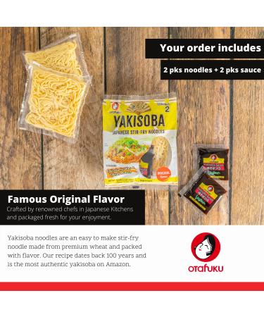 Otafuku Yakisoba Noodles with Yakisoba Sauce - Japanese Stir-Fry Noodles (2 Servings) - Buy Online on GoSupps.com