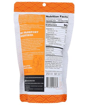 NORA Tempura Original Seaweed Snacks - 1.6 OZ | Healthy & Delicious Seaweed Treat - Buy Online on GoSupps.com