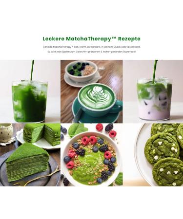 Matcia Therapy 90+ Bio Matcha Tea Powder 60g - Premium Grade Green Tea from Japan | 90mg/g EGCG Catechin | Boost Immunity & Energy - Buy Online on GoSupps.com