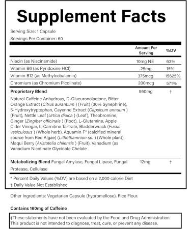 PURE Skinny Premium Wellness Supplement Chromium Caffeine L-Carnitine 60 Capsules 30-Day Supply - Buy Online on GoSupps.com