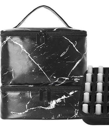 Nail Polish Bag Manicure Organizer 9.84x7.87in Double Layer Flexible Lamp Supplies Storage Lightweight Portable Travel Pouch Ideal for Salon Keeps Items Tidy and Accessible Noir - Buy Online on GoSupps.com