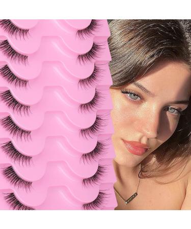 Fanxiton Half Lashes 13mm - Natural Look Wispy Cat Eye False Eyelashes - 10 Pairs - Buy Online on GoSupps.com