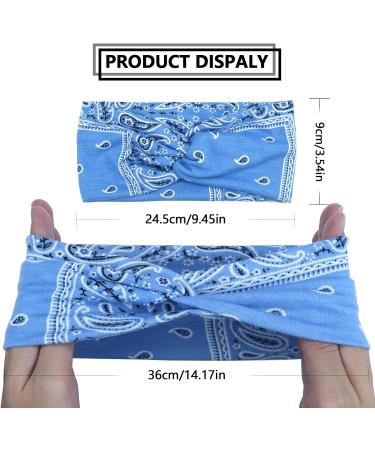 Kavya Wide Boho Headbands for Women - 6 Pack Multicoloured Hair Bands for Yoga & Sports - Buy Online on GoSupps.com