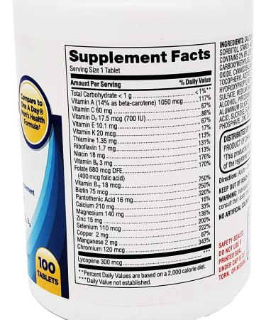 Equate Men's One Daily Multivitamin - 100 Tablets | Men's Health Formula - Buy Online on GoSupps.com