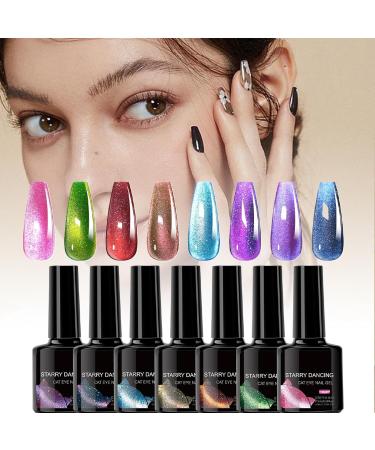 Magnetic - 8 Bottles of Magnetic Glitter Gel Long-Lasting Finishing Manicure Accessories for Women and Girls - Buy Online on GoSupps.com