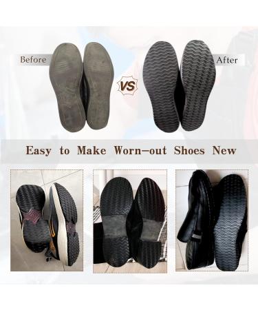 Buy Shoe Rubber Sole Repair - Non-Slip Black Full Soles 1 Pair | International Shipping Available - Buy Online on GoSupps.com
