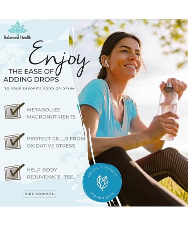 Balanced Health Zinc Complex - Immune System Support Liquid Drops (Peppermint, 2oz, Vegan) - Buy Online on GoSupps.com
