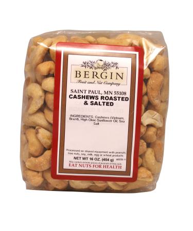 Bergin Fruit and Nut Company Cashews Roasted & Salted 16 oz (454 g)