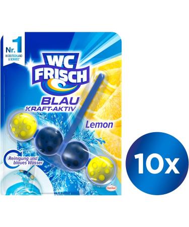 WC FRISCH Blue Kraft-Aktiv Lemon Toilet Cleaner & Color Rinse - 10-Pack for International Shipping - Buy Online on GoSupps.com